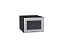 Шкаф верхний горизонтальный остекленный глубокий Валерия-М (358х500х574) Graphite/Серый металлик дождь светлый